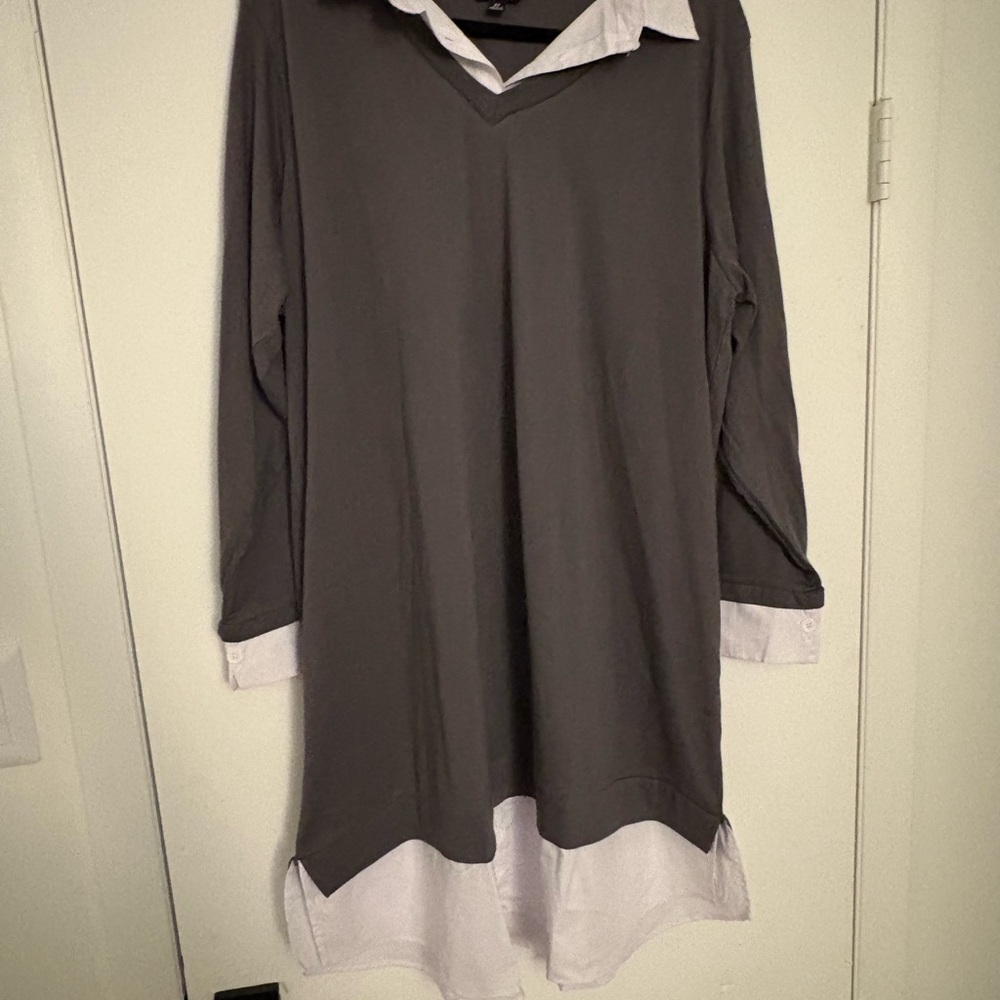 Gray Long Sleeve Dress